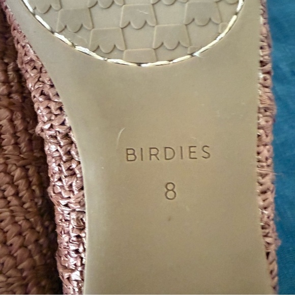 BIRDIES  Women's The Hummingbird Flats Size 8 Red Raffia Slip-On Ballet - Picture 9 of 10